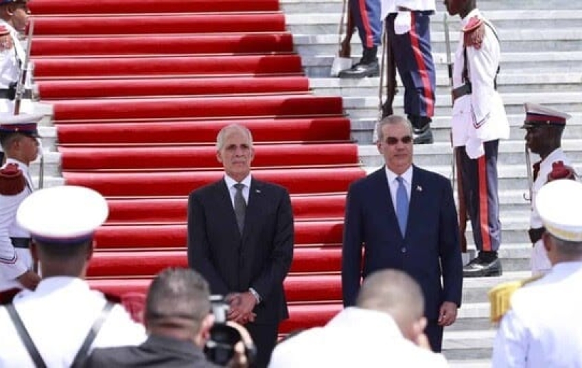 Presidente Abinader recibe a su homólogo hondureño Nasry Asfura en visita oficial